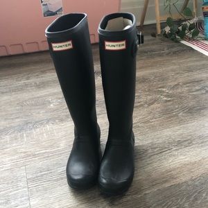 Black HUNTER Rain Boots